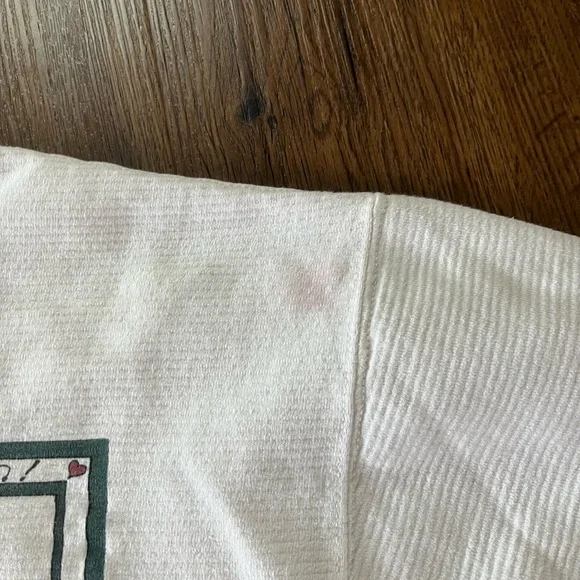 Festive White Sweatshirt with Holiday Graphics - Picture 6 of 6